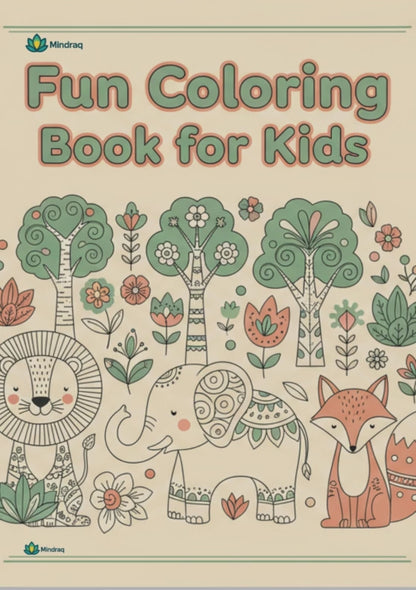 Fun Coloring Book for Kids - 9 Pages Educational Activity (Ages 4-10)